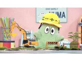 沼にハマってきいてみた▽迫力満点の巨大重機に「おひなさま」長浜広奈大感動！