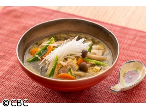 ３分クッキング【具だくさん卵スープ】