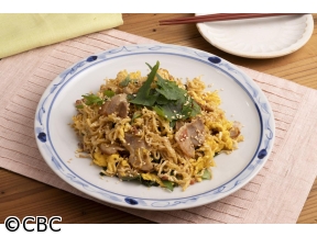 ３分クッキング【切り干し大根と豚バラ肉の梅じそ炒め】