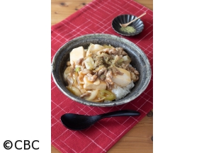 ３分クッキング【豚豆腐あんかけ丼】