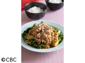 ３分クッキング【蒸し焼きブロッコリーの肉玉あんかけ】