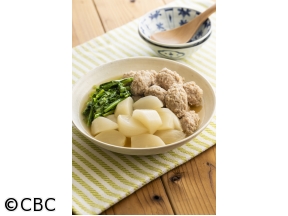 ３分クッキング【つくねとかぶのうま塩煮】