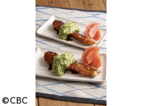 3分クッキング【鮭のわさびじょうゆ焼きアボカドソース】