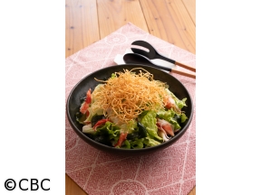 ３分クッキング【揚げそうめんのパリパリ中華サラダ】
