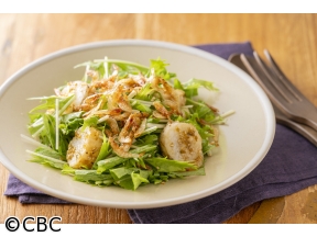 ３分クッキング【揚げ長芋と桜えびのサラダ】