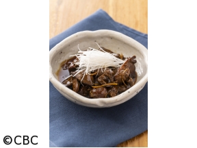 ３分クッキング【鶏のレバーとハツの甘辛ツヤ煮】