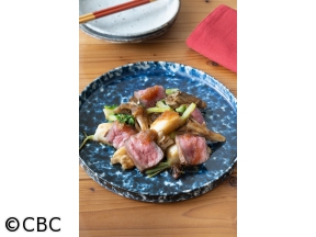 ３分クッキング【牛肉と野菜のたたきマリネ】