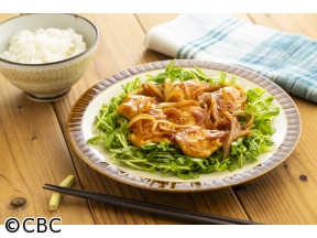 ３分クッキング【鶏胸肉と新玉ねぎのケチャップしょうが焼き】